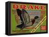 Fruit Crate Labels: Drake Brand Apples; Earl Fruit Company-null-Framed Stretched Canvas