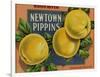 Fruit Crate Labels: Newtown Pippins; Davidson Fruit Company-null-Framed Art Print