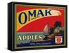 Fruit Crate Labels: Omak Brand Fancy Apples; Omak Fruit Growers-null-Framed Stretched Canvas