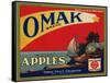 Fruit Crate Labels: Omak Brand Fancy Apples; Omak Fruit Growers-null-Framed Stretched Canvas