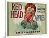 Fruit Crate Labels: Red Head Apples; Distributed by Smith and Holden, New York-null-Framed Art Print