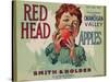 Fruit Crate Labels: Red Head Apples; Distributed by Smith and Holden, New York-null-Stretched Canvas