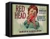 Fruit Crate Labels: Red Head Apples; Distributed by Smith and Holden, New York-null-Framed Stretched Canvas