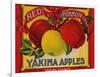 Fruit Crate Labels: Red Ribbon Brand Yakima Apples; Yakima County Horticultural Union-null-Framed Art Print