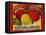 Fruit Crate Labels: Red Ribbon Brand Yakima Apples; Yakima County Horticultural Union-null-Framed Stretched Canvas