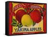 Fruit Crate Labels: Red Ribbon Brand Yakima Apples; Yakima County Horticultural Union-null-Framed Stretched Canvas