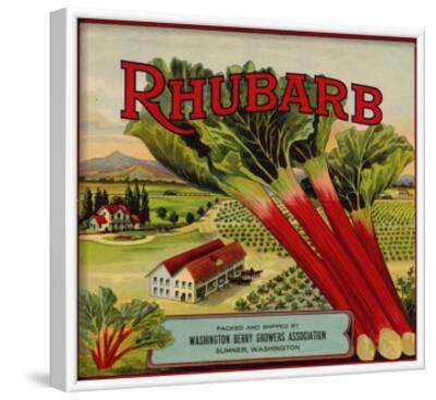 'Fruit Crate Labels: Rhubarb; Packed and Shipped by Washington Berry Growers Association' Prints ...