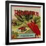 Fruit Crate Labels: Rhubarb; Packed and Shipped by Washington Berry Growers Association-null-Framed Art Print