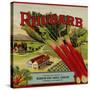 Fruit Crate Labels: Rhubarb; Packed and Shipped by Washington Berry Growers Association-null-Stretched Canvas