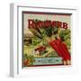 Fruit Crate Labels: Rhubarb; Packed and Shipped by Washington Berry Growers Association-null-Framed Art Print