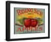 Fruit Crate Labels: Rising Sun Fancy Apples; F.E. Nellis and Company-null-Framed Art Print