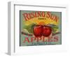 Fruit Crate Labels: Rising Sun Fancy Apples; F.E. Nellis and Company-null-Framed Art Print