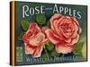 Fruit Crate Labels: Rose Brand Apples; Wenatchee Produce Company-null-Stretched Canvas