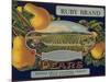 Fruit Crate Labels: Ruby Brand Pears; Entiat Fruit Growers League-null-Mounted Art Print