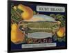 Fruit Crate Labels: Ruby Brand Pears; Entiat Fruit Growers League-null-Framed Art Print