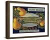 Fruit Crate Labels: Ruby Brand Pears; Entiat Fruit Growers League-null-Framed Art Print