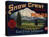 Fruit Crate Labels: Snow Crest Brand Pears; Earl Fruit Company-null-Stretched Canvas