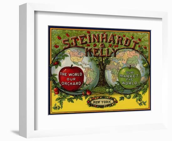 Fruit Crate Labels: Steinhardt and Kelly; New York, New York-null-Framed Art Print