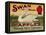 Fruit Crate Labels: Swan Brand Extra Fancy Apples; Perham Fruit Company-null-Framed Stretched Canvas