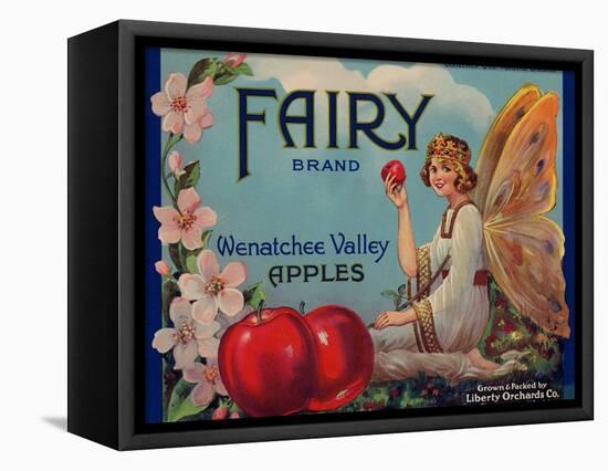 Fruit Crate Labels: Wenatchee Valley Apples; Fairy Brand-null-Framed Stretched Canvas