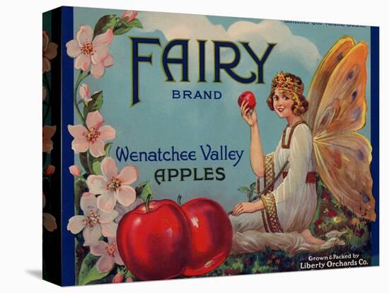 Fruit Crate Labels: Wenatchee Valley Apples; Fairy Brand-null-Stretched Canvas