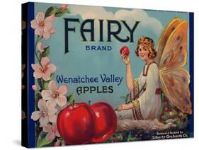 Fruit Crate Labels: Wenatchee Valley Apples; Fairy Brand-null-Stretched Canvas