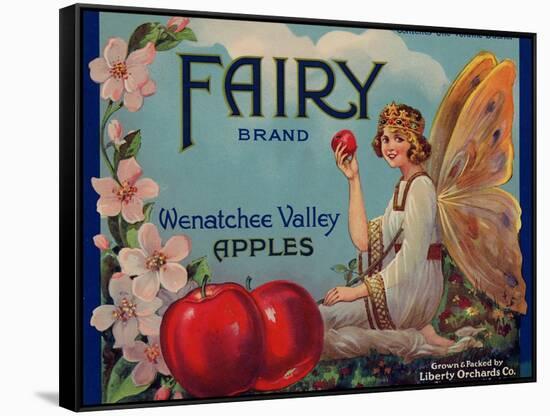 Fruit Crate Labels: Wenatchee Valley Apples; Fairy Brand-null-Framed Stretched Canvas