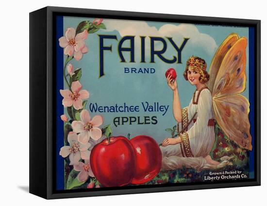 Fruit Crate Labels: Wenatchee Valley Apples; Fairy Brand-null-Framed Stretched Canvas