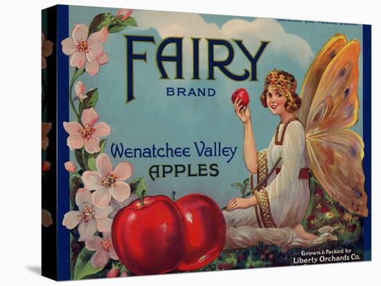 Fruit Crate Labels: Wenatchee Valley Apples; Fairy Brand-null-Stretched Canvas