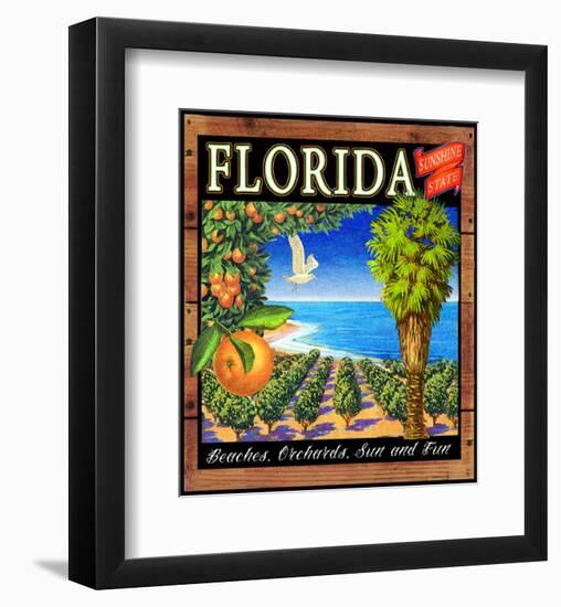 Fruit Crate Oranges I-Chris Vest-Framed Art Print