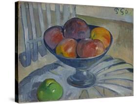 Fruit dish on a Garden Chair, c.1890-Paul Gauguin-Stretched Canvas
