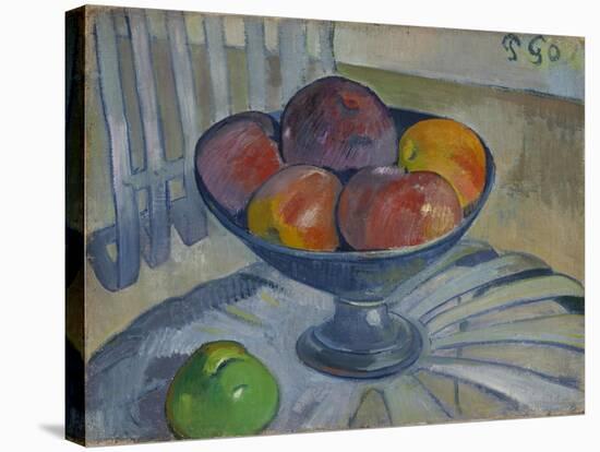 Fruit dish on a Garden Chair, c.1890-Paul Gauguin-Stretched Canvas