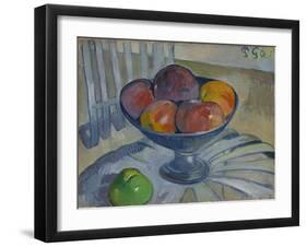 Fruit dish on a Garden Chair, c.1890-Paul Gauguin-Framed Giclee Print