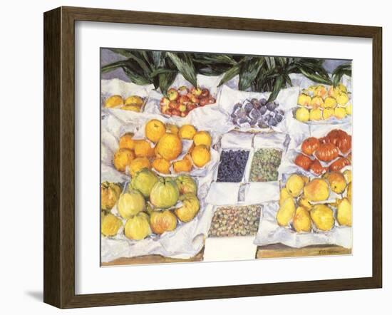 Fruit Displayed on a Stand, 1881-Gustave Caillebotte-Framed Giclee Print