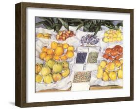 Fruit Displayed on a Stand, 1881-Gustave Caillebotte-Framed Giclee Print