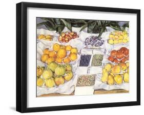 Fruit Displayed on a Stand, 1881-Gustave Caillebotte-Framed Giclee Print