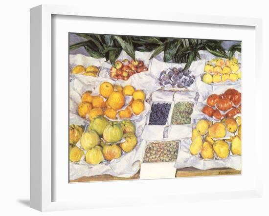 Fruit Displayed on a Stand, 1881-Gustave Caillebotte-Framed Giclee Print