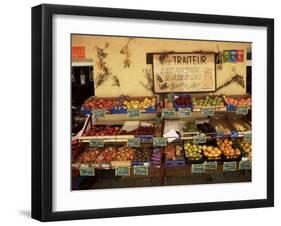 Fruit Displayed Outside Shop, Calvi, Corsica, France-Yadid Levy-Framed Photographic Print