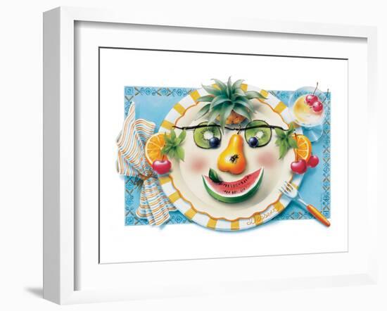 Fruit Face Plate-Renate Holzner-Framed Art Print