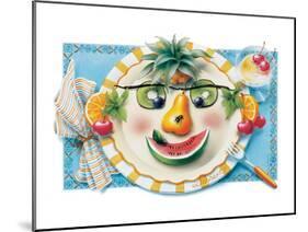 Fruit Face Plate-Renate Holzner-Mounted Art Print