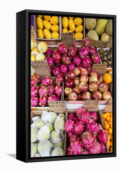 Fruit for Sale in Chinatown, New York City, Ny, USA-Julien McRoberts-Framed Stretched Canvas