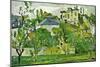 Fruit Garden In Pontoise-Paul Cézanne-Mounted Art Print