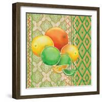 Fruit Ikat IV-Paul Brent-Framed Art Print