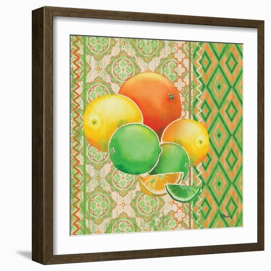 Fruit Ikat IV-Paul Brent-Framed Art Print