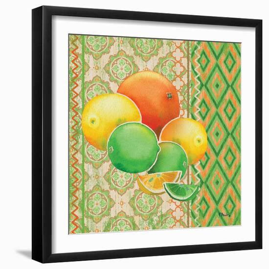 Fruit Ikat IV-Paul Brent-Framed Art Print