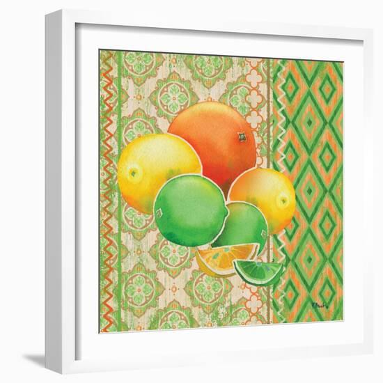 Fruit Ikat IV-Paul Brent-Framed Art Print