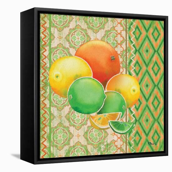 Fruit Ikat IV-Paul Brent-Framed Stretched Canvas