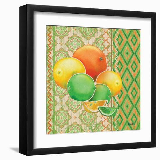 Fruit Ikat IV-Paul Brent-Framed Art Print