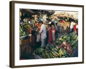 Fruit Including Bananas for Sale in the Market, Bhuj, Kutch District, Gujarat State, India-John Henry Claude Wilson-Framed Photographic Print