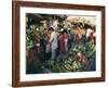 Fruit Including Bananas for Sale in the Market, Bhuj, Kutch District, Gujarat State, India-John Henry Claude Wilson-Framed Photographic Print